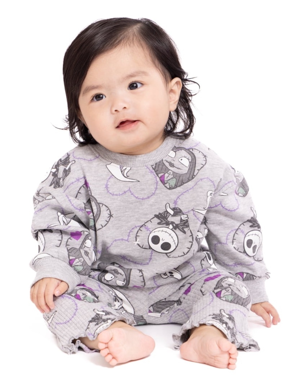 Nightmare Before Christmas Baby Girls Print Sweatshirt and Flared Leggings, 2-Pc